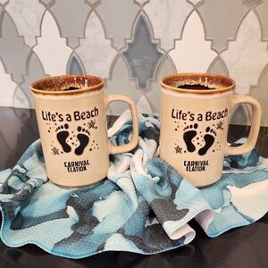 Carnival Elation 'Life's a Beach' Mugs